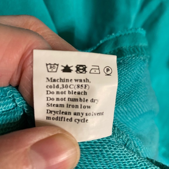 NWOT Women’s Oversized Sweatshirt Corduroy Patchwork Long Sleeve Hoodie - Picture 11 of 12